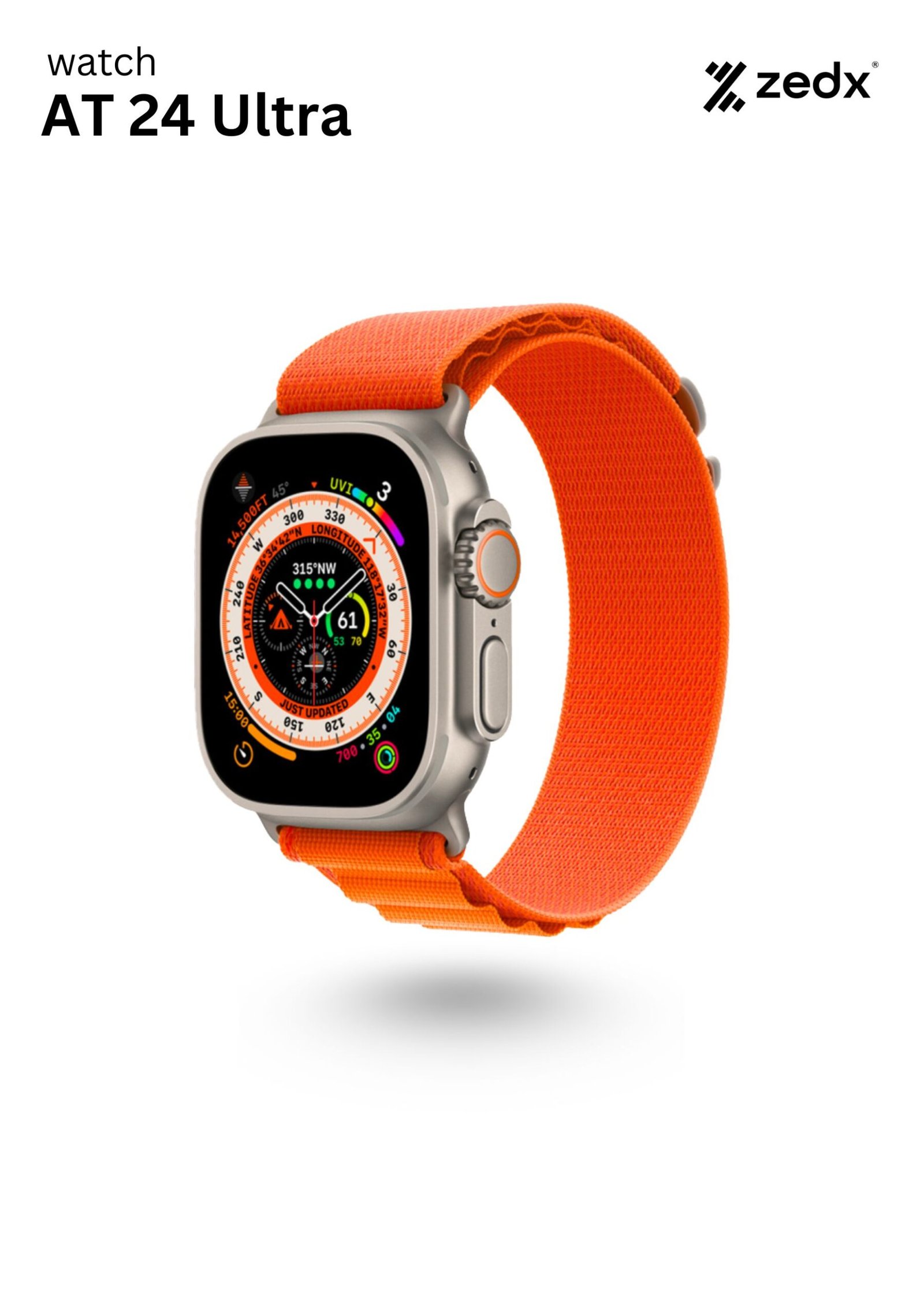 ZEDX WATCH AT 24 ULTRA 49MM ORANGE