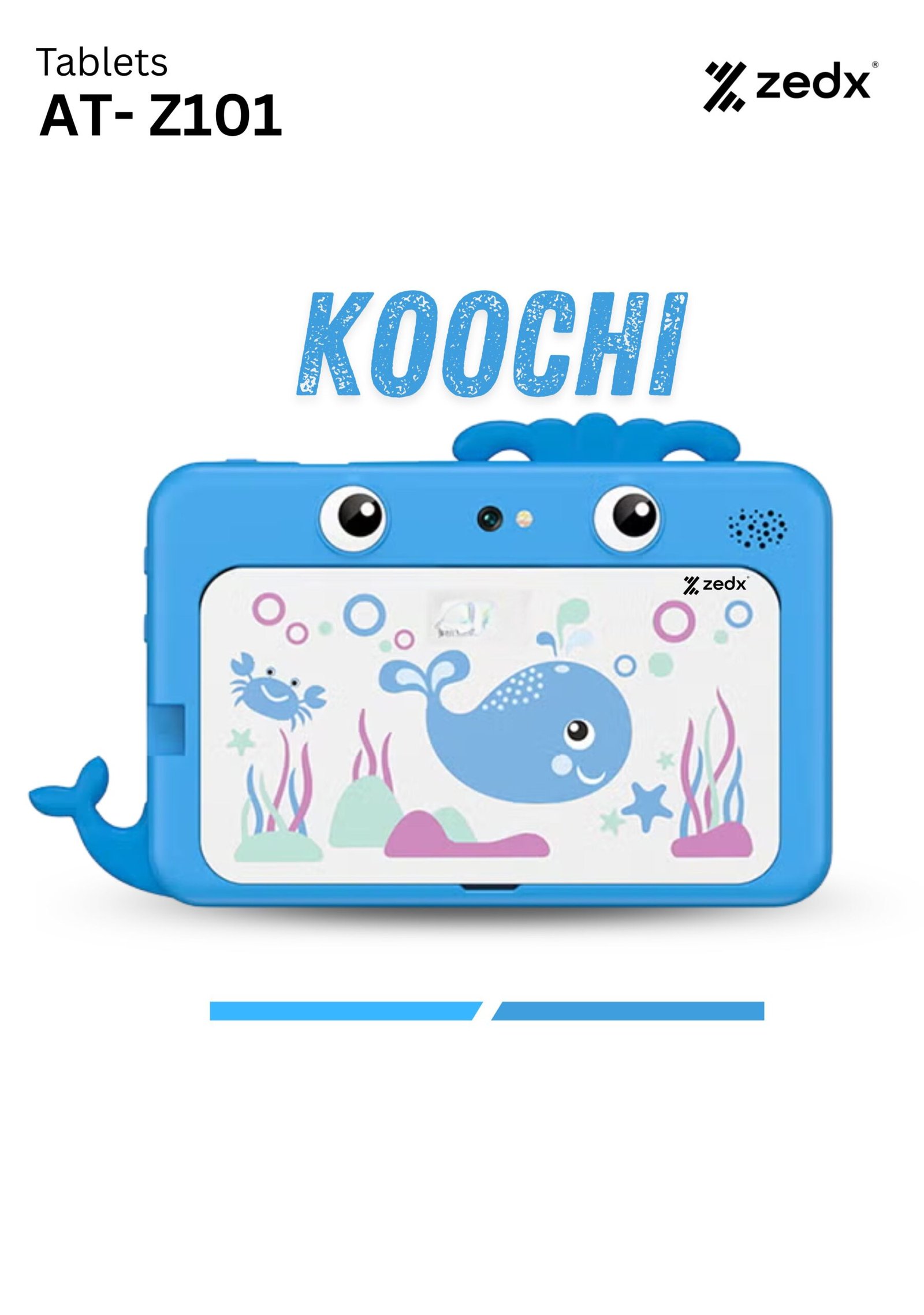 ZEDX KIDS TAB AT Z101 7Inch Display 4GB 64GB Storage - Classy Blue