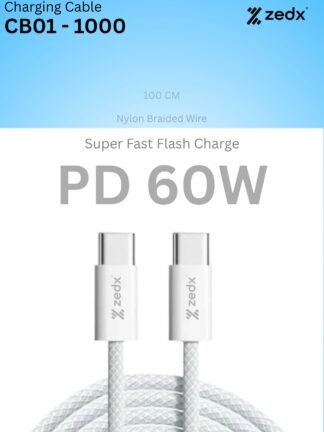 ZEDX CB01 1000 C PD 60W, USB-C TO USB-C CABLE