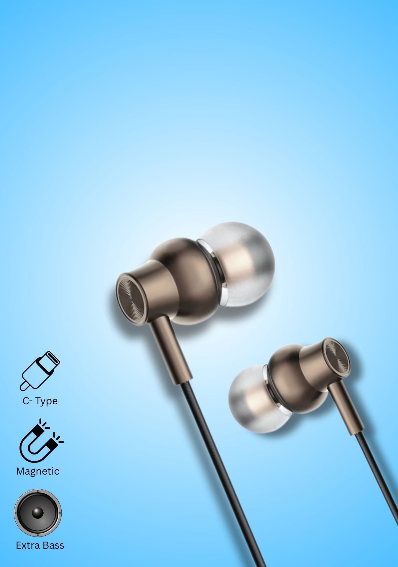 ZEDX EARPHONES ZX200 USB-C HD WIRED EAR BUDS MICROPHONE - Image 2