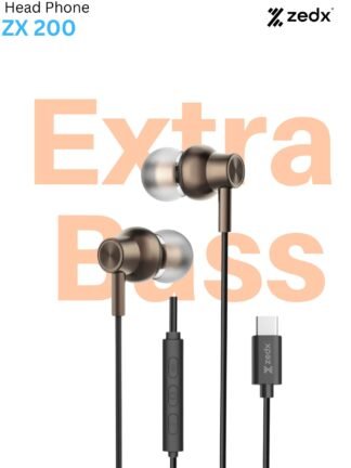 ZEDX EARPHONES ZX200 USB-C HD WIRED EAR BUDS MICROPHONE