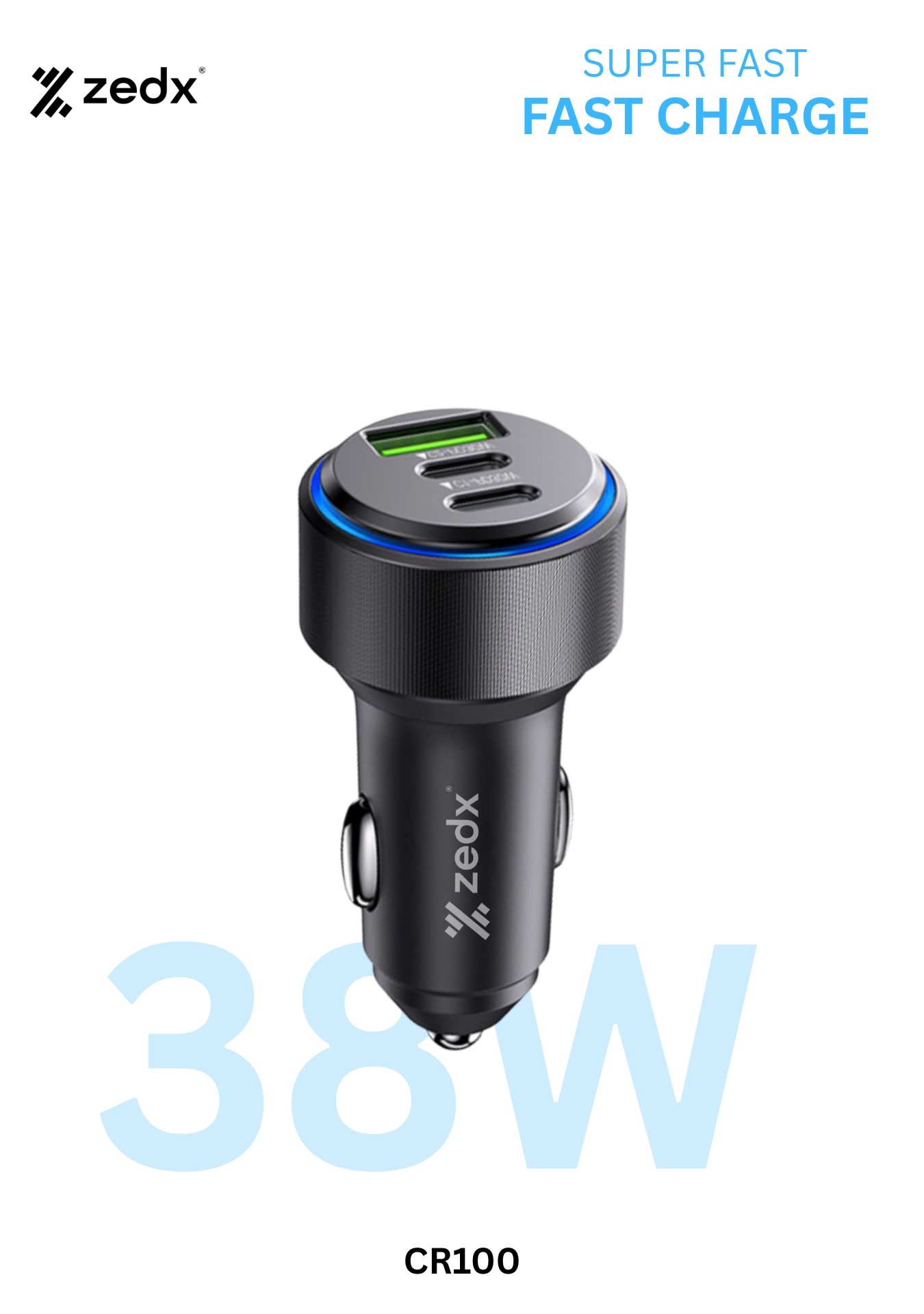ZEDX CAR CHARGER CR100
