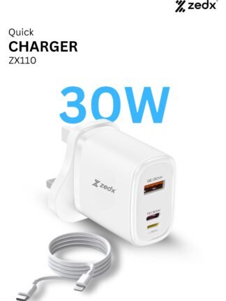 ZEDX Quick Charger 30W, Lightening - C type Reverse, Fast Charging With C-Lightening Cable