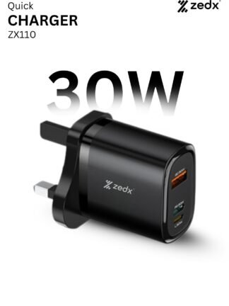 ZEDX Quick Charger 30W, Lightening - C type Reverse, With C-Lightening Cable
