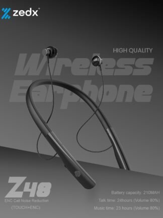 ZEDX ZEEBAND Wireless Earphones – Z48 BLACK COLOUR