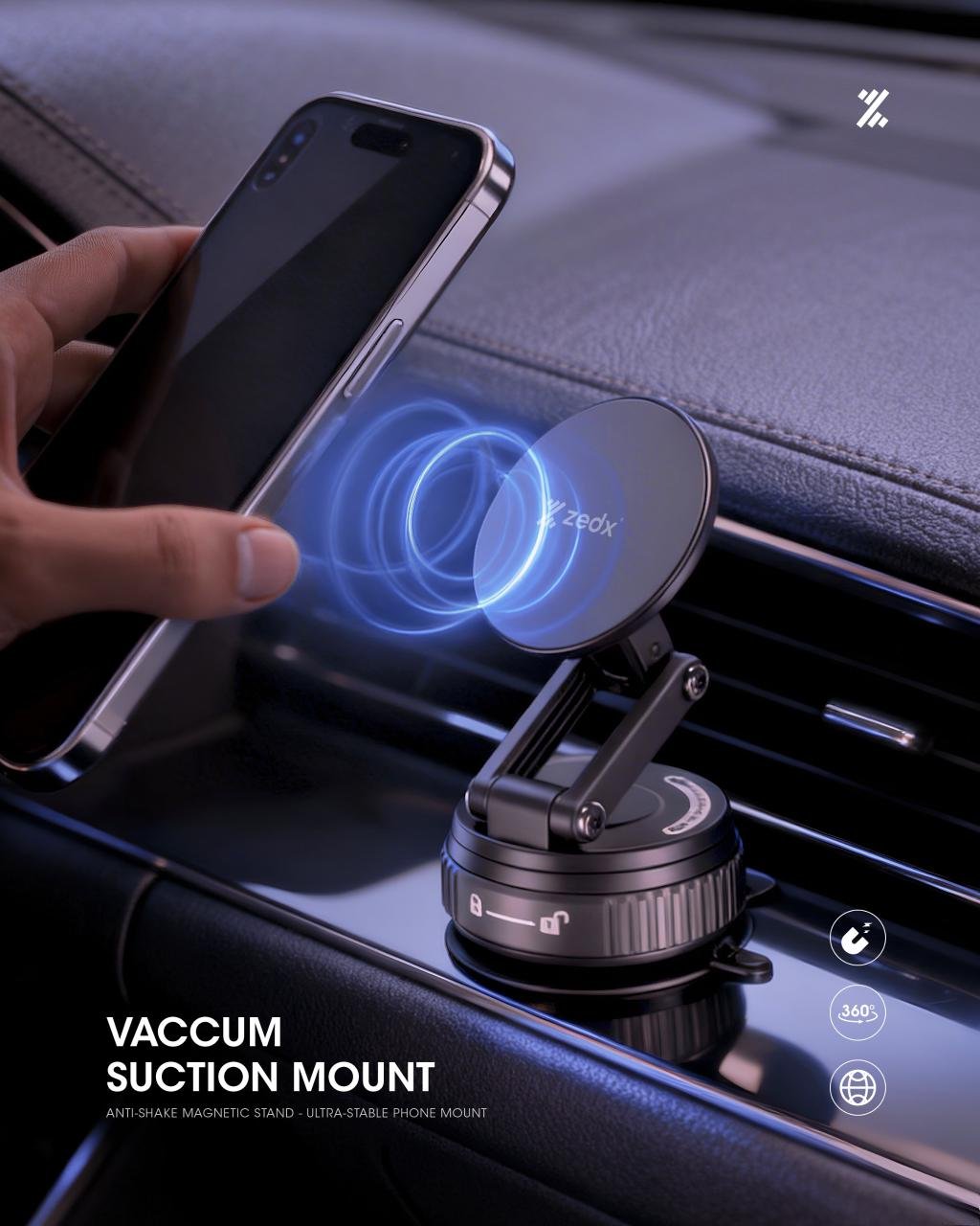 ZEDX Vacuum Suction Mount Holder - Image 2